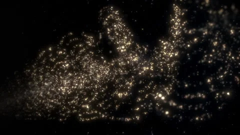 Golden Spiral Particles Stock Footage 224699804