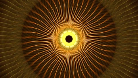 Golden Spiral Pattern With Central Glow During Abstract Geometric Texture M.. Stock Footage 343417624