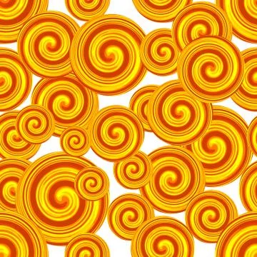 Golden Spiral seamless pattern. Curl pattern. Abstract background イラスト素材