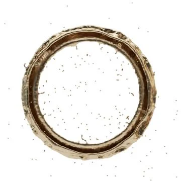 Golden splash radial 3d rendering 3d illustration Stock Illustration