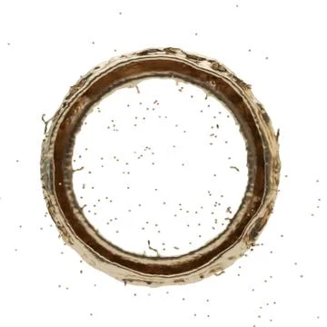 Golden splash radial 3d rendering 3d illustration Stock Illustration
