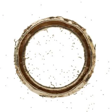 Golden splash radial 3d rendering 3d illustration Stock Illustration