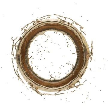Golden splash radial 3d rendering Illustrazione stock
