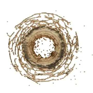 Golden splash radial 3d rendering Illustrazione stock