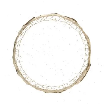 Golden splash radial 3d rendering Stock Illustration