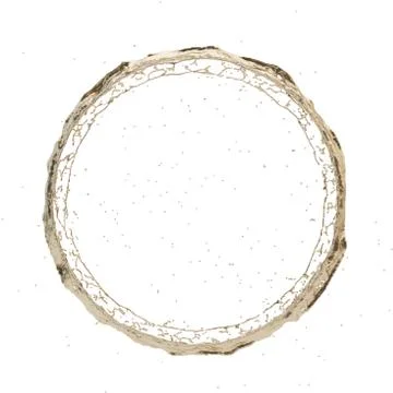 Golden splash radial 3d rendering Stock Illustration