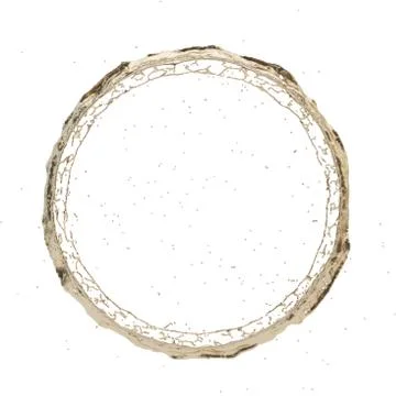 Golden splash radial 3d rendering Stock Illustration