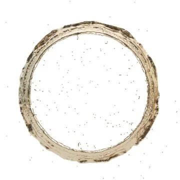 Golden splash radial 3d rendering Stock Illustration