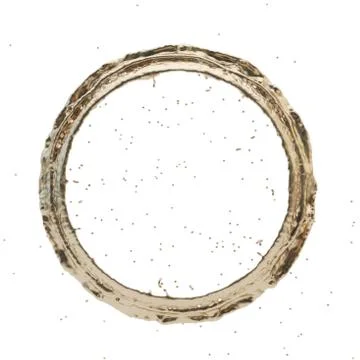 Golden splash radial 3d rendering Stock Illustration