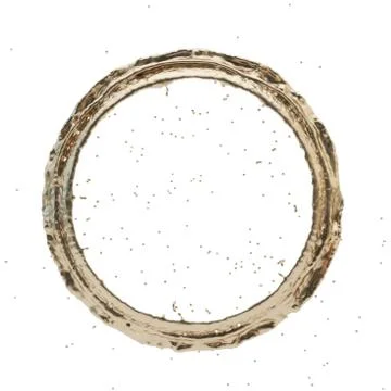 Golden splash radial 3d rendering Stock Illustration