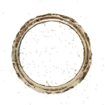 Golden splash radial 3d rendering Stock Illustration