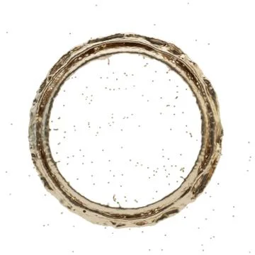 Golden splash radial 3d rendering Stock Illustration