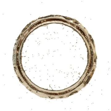 Golden splash radial 3d rendering Stock Illustration