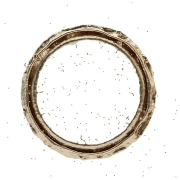 Golden splash radial 3d rendering Stock Illustration