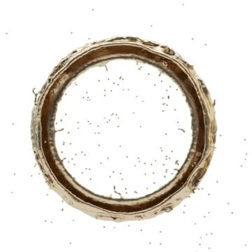 Golden splash radial 3d rendering Stock Illustration