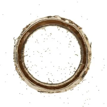 Golden splash radial 3d rendering Stock Illustration