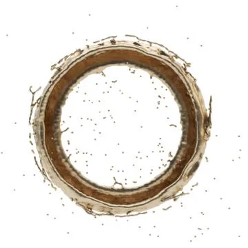 Golden splash radial 3d rendering Stock Illustration