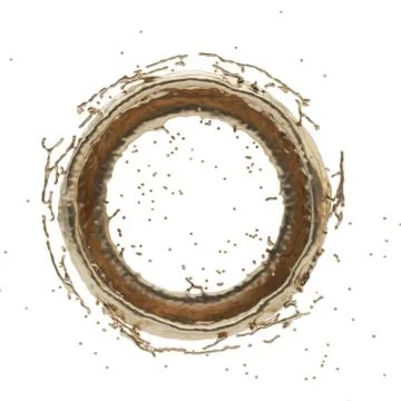Golden splash radial 3d rendering Stock Illustration