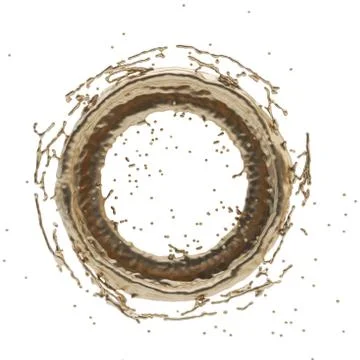 Golden splash radial 3d rendering Illustrazione stock
