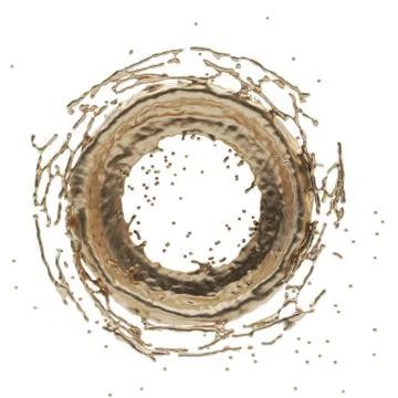 Golden splash radial 3d rendering Illustrazione stock
