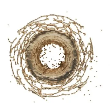 Golden splash radial 3d rendering Illustrazione stock