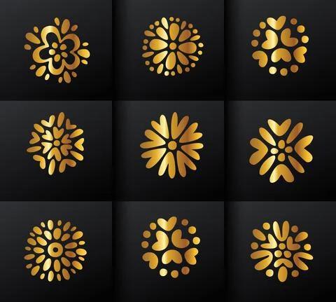Golden Splash Vector Sign 2 Stock Illustration