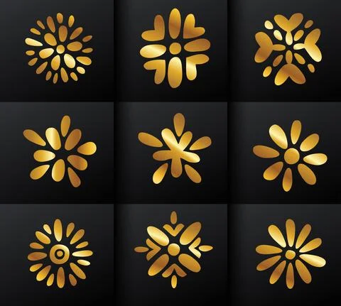 Golden Splash Vector Sign Stock Illustration