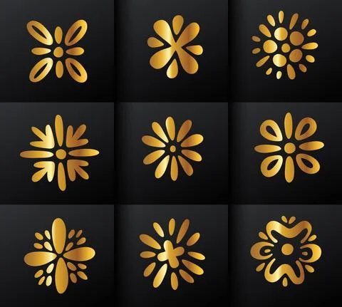 Golden Splash Vector Sign Stock Illustration