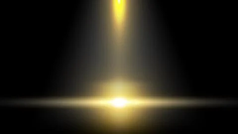 Golden spotlight beam illuminating an empty dark stage for product presenta.. Stock Illustration