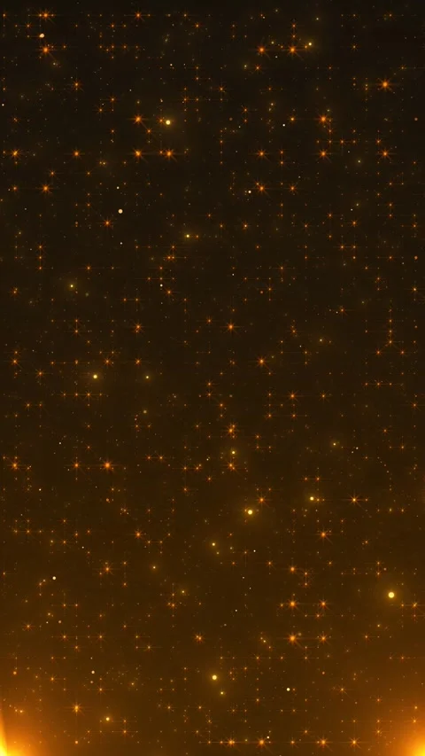 Golden spotlight stage background starry shine, warm haze, and glowing stage bea Stock Footage 340418202
