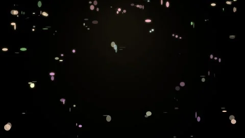 Golden Spring Confetti Particles Drifting Seamless Loop Dark Background Stock-Footage 348402035
