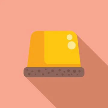 Golden square button on a brown base with rounded corners Illustrazione stock