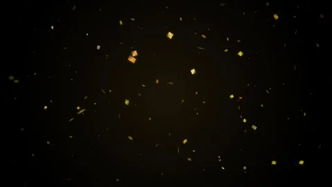 Golden Square Confetti Falling Luxury Party Celebration Motion Loop Video stock 344655761