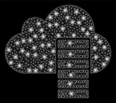 Golden Square Mosaic Cloud Computing Ilustração Stock