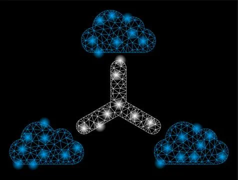 Golden Square Mosaic Cloud Network Ilustración de archivo
