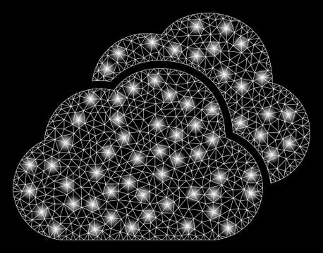 Golden Square Mosaic Clouds Stock Illustration