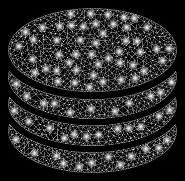 Golden Square Mosaic Coin Stack Stock Illustration