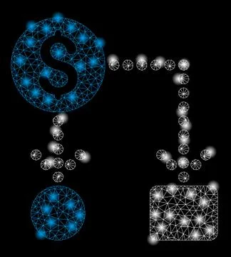 Golden Square Pattern Cashflow Stock Illustration