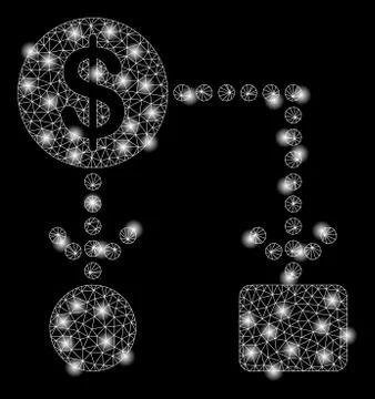 Golden Square Pattern Cashflow Stockillustratie