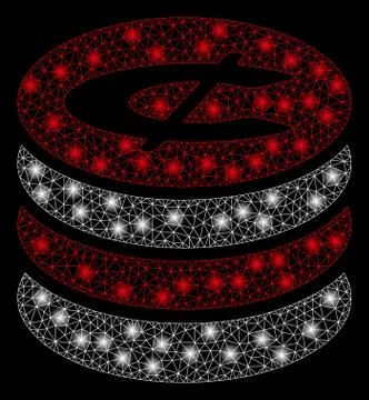 Golden Square Pattern Cent Coins Stack Stock Illustration