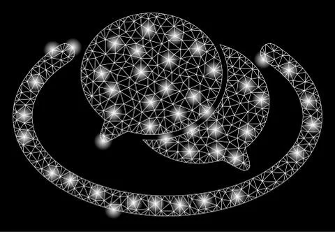 Golden Square Pattern Chat Illustrazione stock