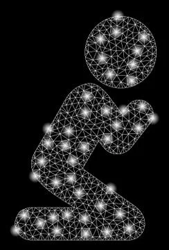Golden Square Pattern Child Pray Illustrazione stock