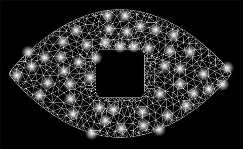 Golden Square Pattern Chip Eye Retina 库存插图
