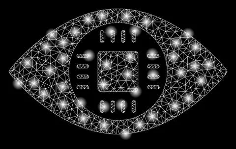 Golden Square Pattern Chip Eye Lens イラスト素材