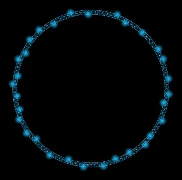 Golden Square Pattern Circle Frame Illustrazione stock