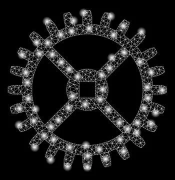 Golden Square Pattern Clock Gear Stock Illustration