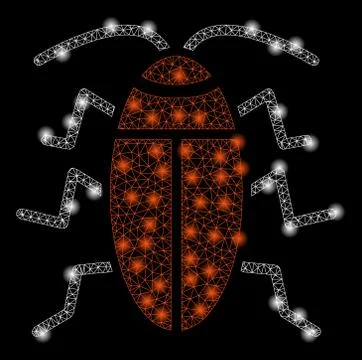 Golden Square Pattern Cockroach イラスト素材