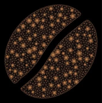 Golden Square Pattern Coffee Bean Illustrazione stock