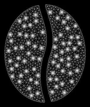 Golden Square Pattern Coffee Bean Illustrazione stock