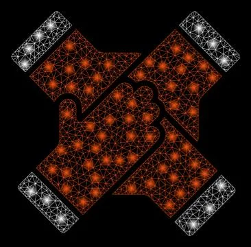 Golden Square Pattern Collaboration Illustrazione stock